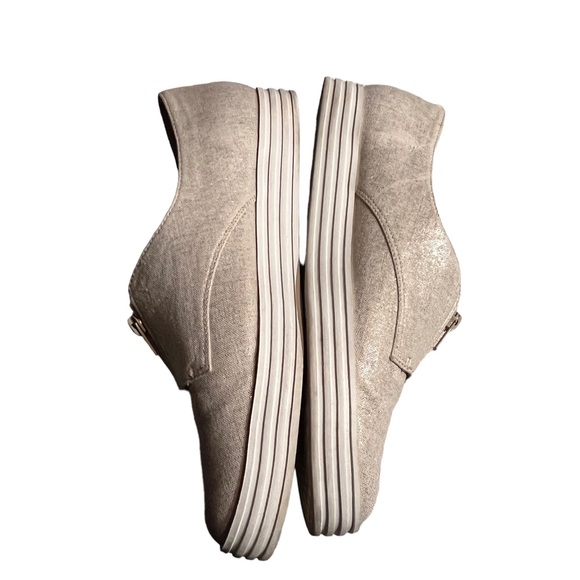 Aerosols Gold Fleck Metallic Shine Zip Up Slip on Sneakers size 10 - Picture 8 of 14